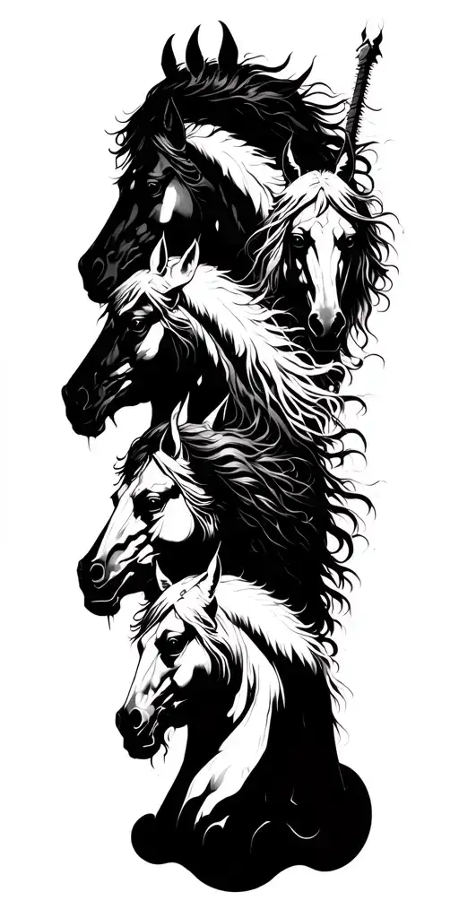 the four horsemen of the apocalypse  tattoo design idea