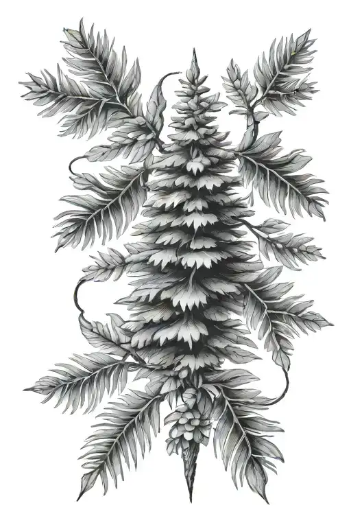 foret sapin tatouage bras  tattoo design idea