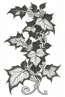 ivy vine wrapped tattoo design idea