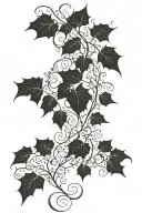 ivy vine wrapped tattoo design idea