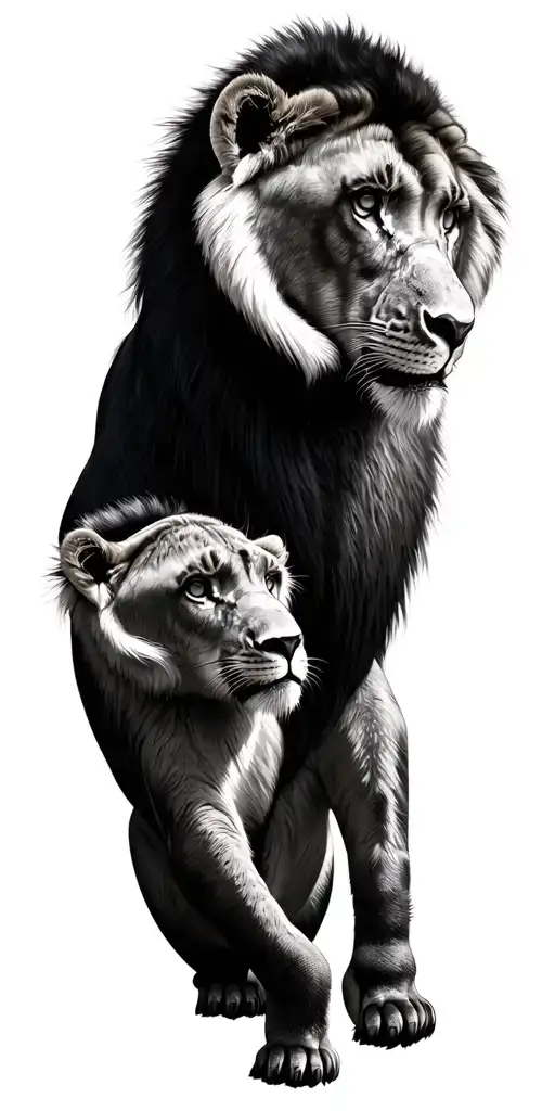 big five animals tattoo design idea