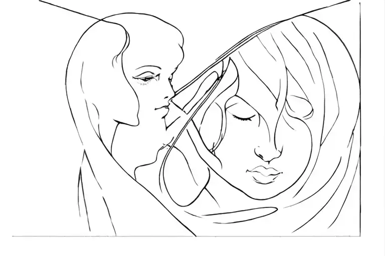 A kid with depression who found comfort in solitude,music and goddess hekate and lilith tattoo design idea