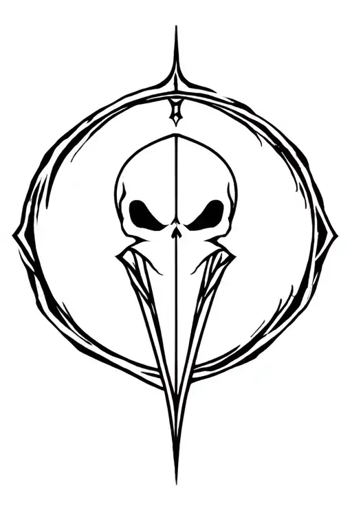 grim reaper death seal tattoo design idea