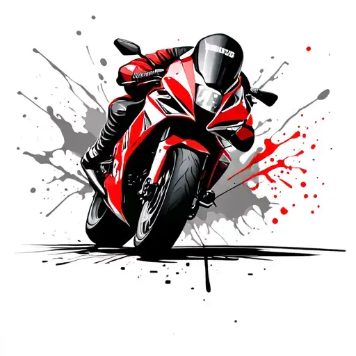 Sportbike tattoo design idea