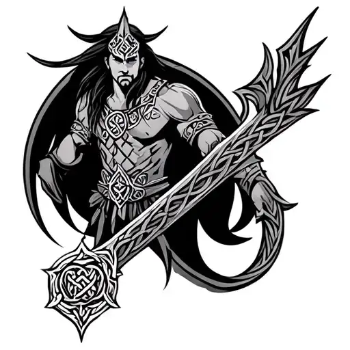 Warrior Celtic tattoo design idea