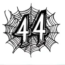 chicano style tattoo with "444" spiderwebs and a deathdate tattoo design idea