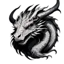 Taurus dragon tattoo combination tattoo design idea