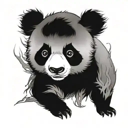 panda patronus harry potter tattoo design idea