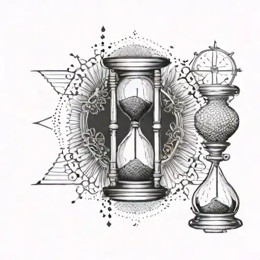 hourglass tattoo design idea