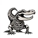 Alligator Skeleton tattoo design idea