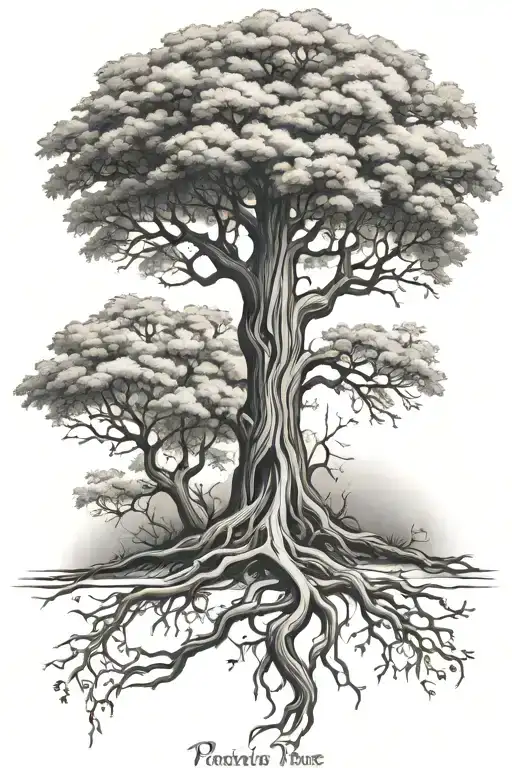 poision tree tattoo design idea