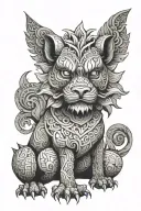 Foo Dog tattoo design idea