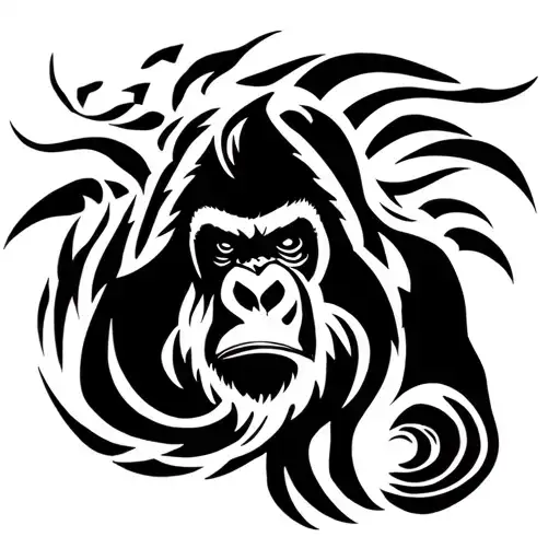 gorilla tattoo design idea