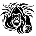 gorilla tattoo design idea