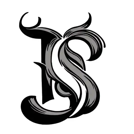 Three letters 'J' 'S' 'S' interlinked into a symbol tattoo design idea