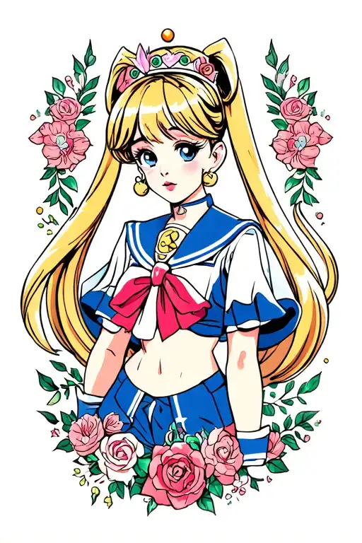 Sailor Moon tattoo design idea