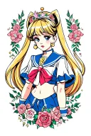 Sailor Moon tattoo design idea