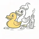 rubber duck bottle of schnaaps bertie beetle logo Zeus lightning bolt ace of spades muffin tattoo design idea