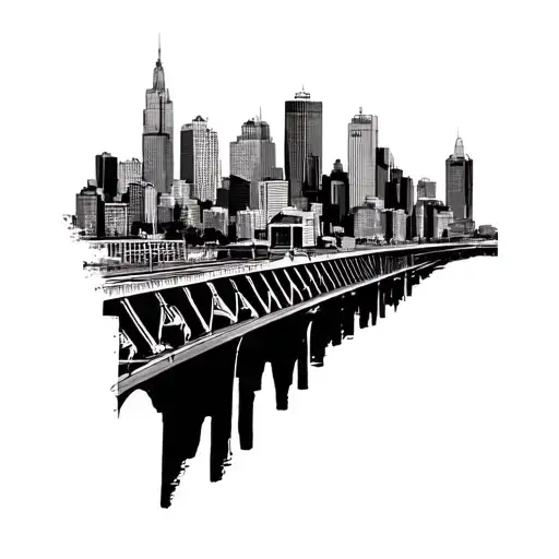 Cleveland skyline tattoo design idea
