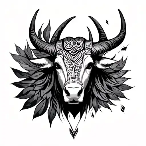 I want a tattoo that represents me I like the Maori style of Venezuela and my sign is a taurus tattoo design idea