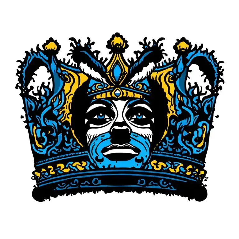 Jean basquait crown tattoo design idea