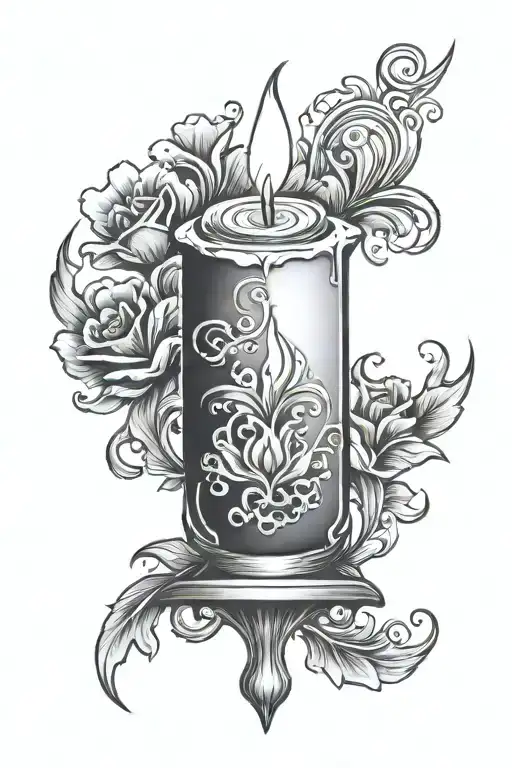 candle burning at both ends tattoo design idea