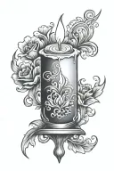 candle burning at both ends tattoo design idea