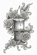 candle burning at both ends tattoo design idea