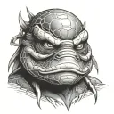 dark   ninja turtle mask tattoo design idea