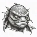 dark   ninja turtle mask tattoo design idea