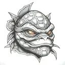 dark   ninja turtle mask tattoo design idea