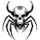SKULL SPIDER MOO tattoo design idea
