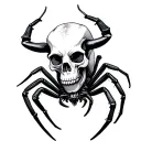 SKULL SPIDER MOO tattoo design idea