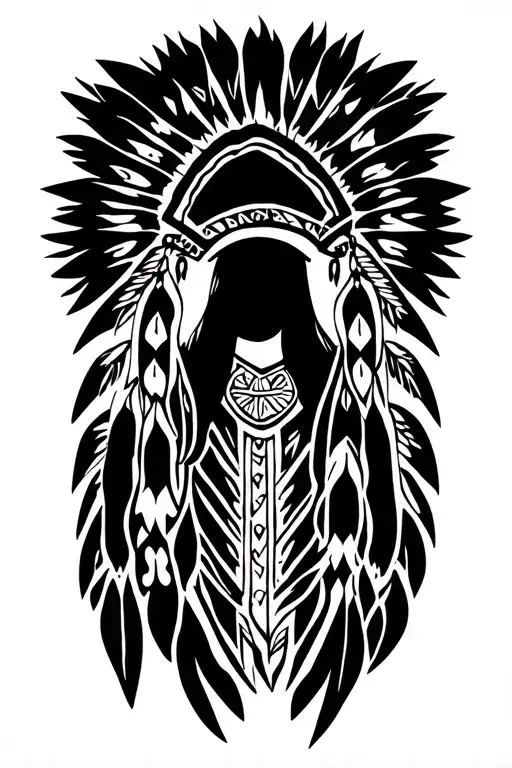 american indian cherokee tattoo design idea