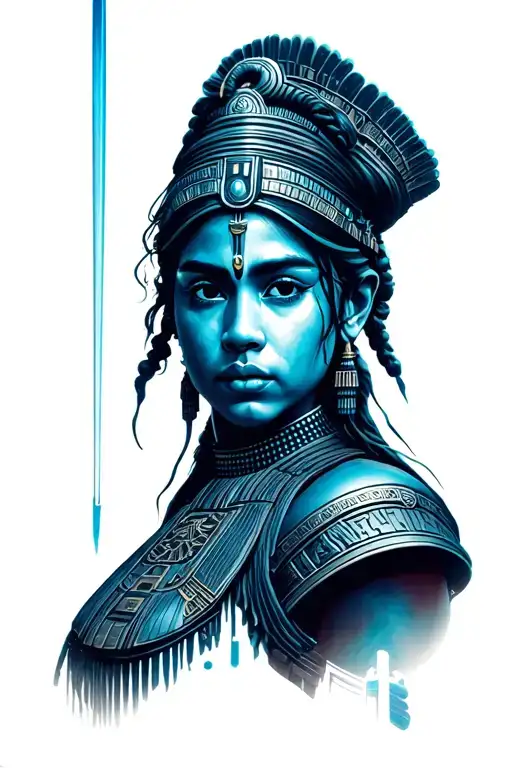 star wars Ashoka tattoo design idea