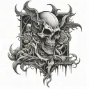 Hells Paradise tattoo design idea