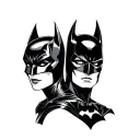 matching Batman and catwoman tattoo design idea