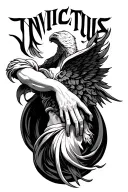 Invictus arm sleeve tattoo design idea