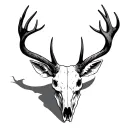 deer skull tattoo design idea
