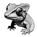 crested gecko tattoo design idea