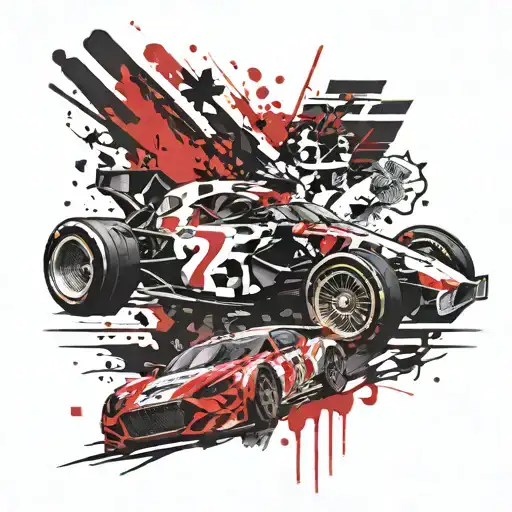 race car driver tattoo design idea