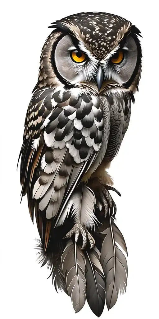 owl feathers  tattoo design idea