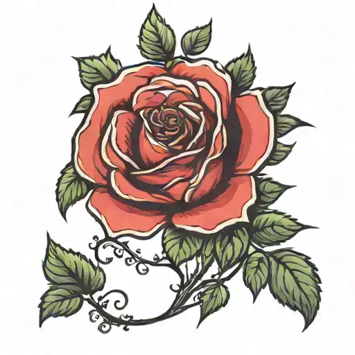 rose bush tattoo design idea