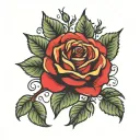 rose bush tattoo design idea