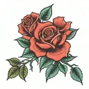 rose bush tattoo design idea