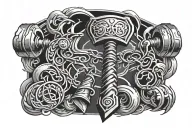 Thor Hammer tattoo design idea
