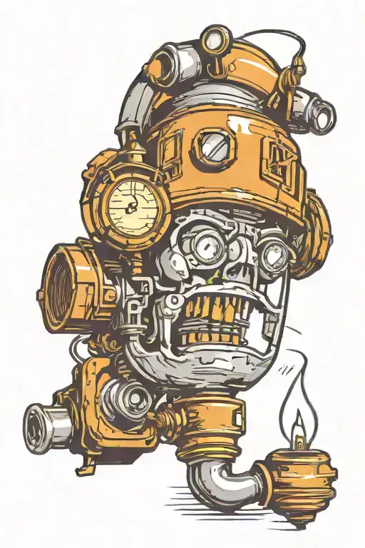 train head light bulb andk bullet tattoo design idea