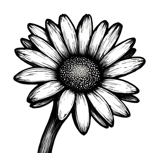 Daisy minimal tattoo tattoo design idea