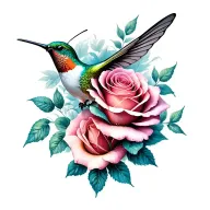 hummingbird rose butterfly tattoo tattoo design idea