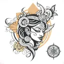 abstract durga tattoo tattoo design idea